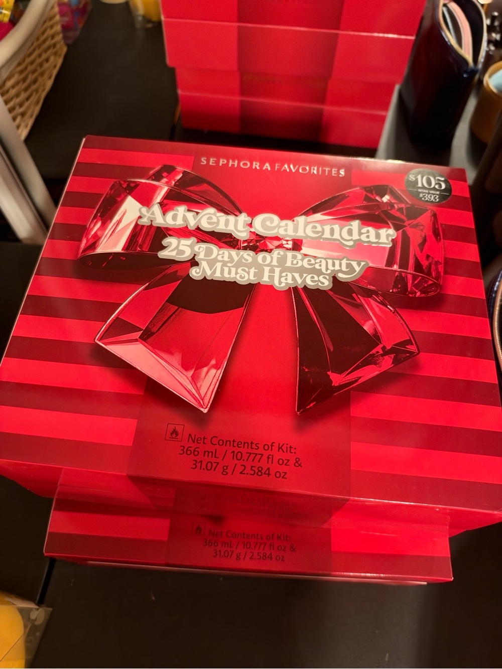 Sephora Red Striped Advent Calendar - 25 Days